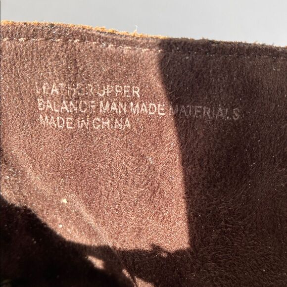 Born Cass Brown Suede Block Heel Boots Sz 8.5 Boho Moto Combat Urban Festival - Picture 7 of 15